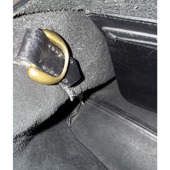 Madewell The Zip-Top Medium Transport Tote Black Leather MISSING LONG STRAP - Picture 9 of 14